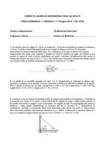 esercitazione di meccanica i – 6 aprile 2001