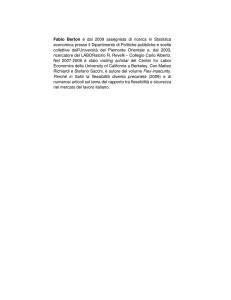 Fabio Berton è dal 2009 assegnista di ricerca in Statistica