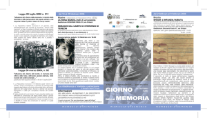 giorno della memoria - Comune di Piove di Sacco