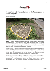 Opera d`arte o bruttura abusiva? In via Roma appare un “cuore di