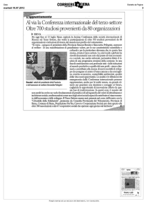 Alvia la -Conferenza internazionäle del terzo settore