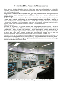 Il blackout del 28 Settembre 2003 - Associazione Pionieri e Veterani