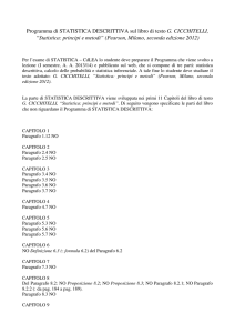 Programma di STATISTICA DESCRITTIVA sul libro di testo G