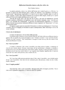 Riflessioni bioetiche intorno al/a fine della vita