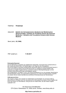 Objekttyp: Singlepage Zeitschrift: Bulletin der - E