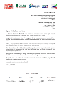 TRENITALIA S.p.A. R.I. Costo del Lavoro e Gestione del Personale