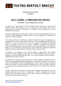 10 e lode: i promessi sposi - Teatro Bertolt Brecht Formia