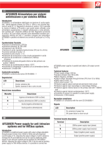 AF53892B Alimentatore per sistemi antintrusione e per sistema