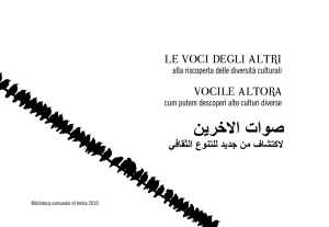 Bibliografia Le voci degli altri