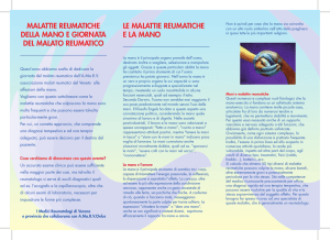 le malattie reumatiche e la mano