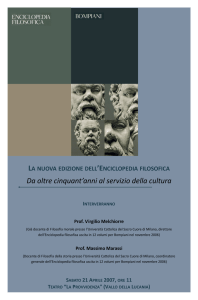 Presentazione nuova edizione Enciclopedia filosofica Bompiani a