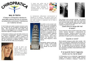 Mal di Testa - Studio Chiropratico a Vicenza Dottor Stephen South