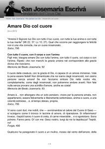 Amare Dio col cuore - San Josemaria Escrivá