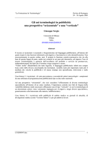una prospettiva “orizzontale” e una “verticale”