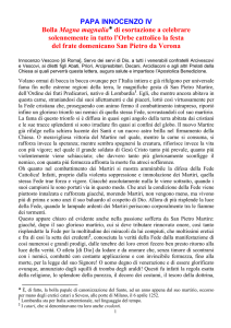 Papa Innocenzo IV. Bolla di canonizzazione di San Pietro