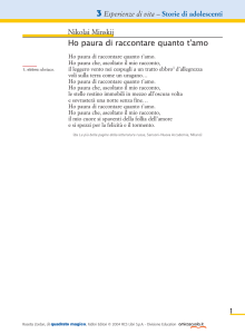Ho paura di raccontare