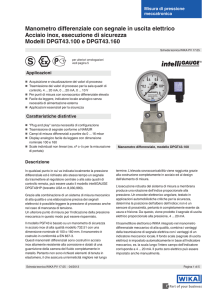 Manometro differenziale con segnale in uscita elettrico Acciaio inox