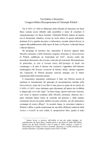 Tra Galileo e Descartes
