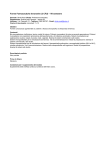 Forme Farmaceutiche Innovative - Dipartimento di Scienze del