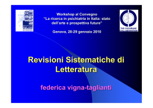 Revisioni “sistematiche”