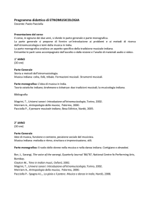 Programma didattico di ETNOMUSICOLOGIA