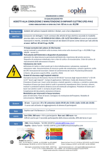 Scheda CORSO PES PAV Settembre 2015