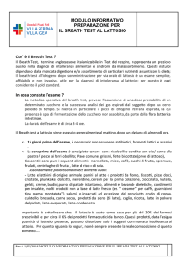 Breath test al lattosio - Ospedali Privati Forlì