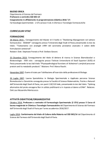 buoso erica curriculum vitae formazione attività didattiche