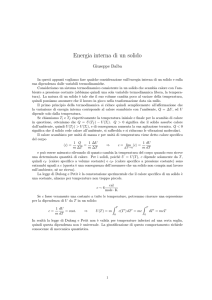Energia interna di un solido