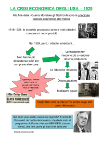 LA CRISI ECONOMICA DEGLI USA