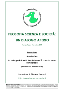 filosofia scienza e società: un dialogo aperto