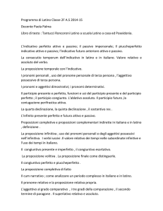Programma di Latino Classe 2F A.S 2014