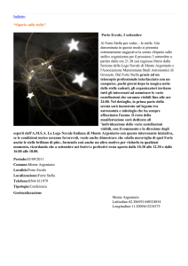 Indietro “Sipario sulle stelle" Porto Ercole, 3 settembre Al Forte Stella