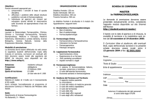 MASTER in FARMACOVIGILANZA