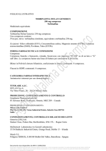FOGLIO ILLUSTRATIVO TERBINAFINA MYLAN GENERICS 250 mg