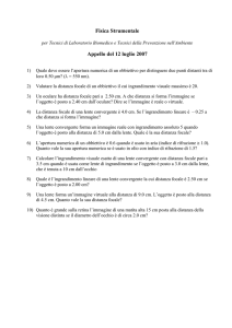 Problemi d`esame 5 - Dipartimento di Fisica