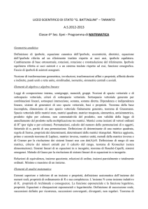Programma di Matematica 4E