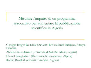 Misurare l`impatto di un programma associativo per