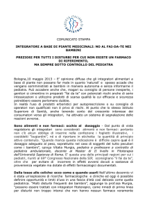 comunicato stampa integratori a base di piante medicinali: no al fai