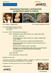 immunonutrizione e integratori alimentari a base di funghi