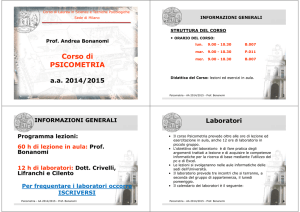 Corso di PSICOMETRIA