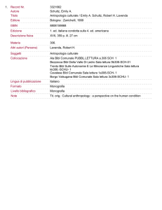 3321662 1. Record Nr. Titolo Antropologia culturale / Emily A