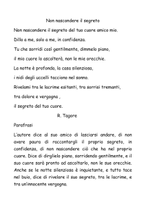 Non nascondere il segreto Non nascondere il segreto del tuo cuore