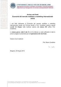 Avviso voti finali Economia del mercato mobiliare e marketing