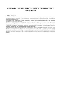 CORSO DI LAUREA SPECIALISTICA IN MEDICINA E CHIRURGIA