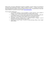 CV Monica Amari - Osservatorio Sostenibilità Culturale
