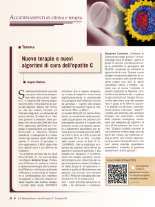 Nuove terapie e nuovi algoritmi di cura dell`epatite C