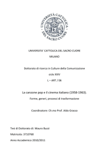 La canzone pop e il cinema italiano (1958