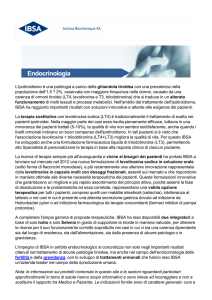 L`ipotiroidismo è una patologia a carico della ghiandola tiroidea con