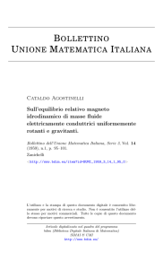 Sull`equilibrio relativo magneto idrodinamico di masse fluide